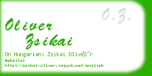 oliver zsikai business card